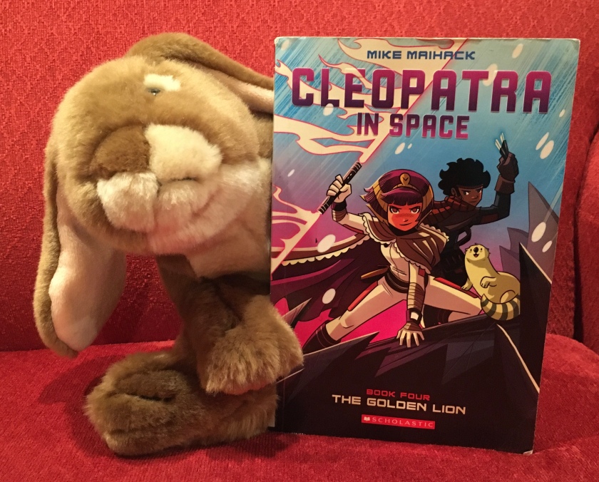 Caramel really enjoyed reading Cleopatra in Space: The Golden Lion by Mike Maihack, but will likely need to wait till the new year to read and review the next two books in the series.