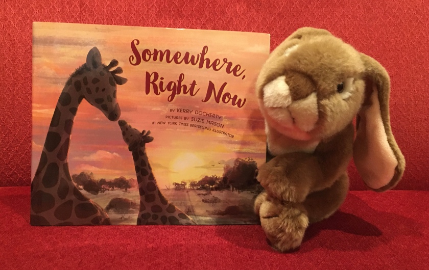 Caramel reviews Somewhere, Right Now, written by Kerry Docherty and illustrated by Suzie Mason.