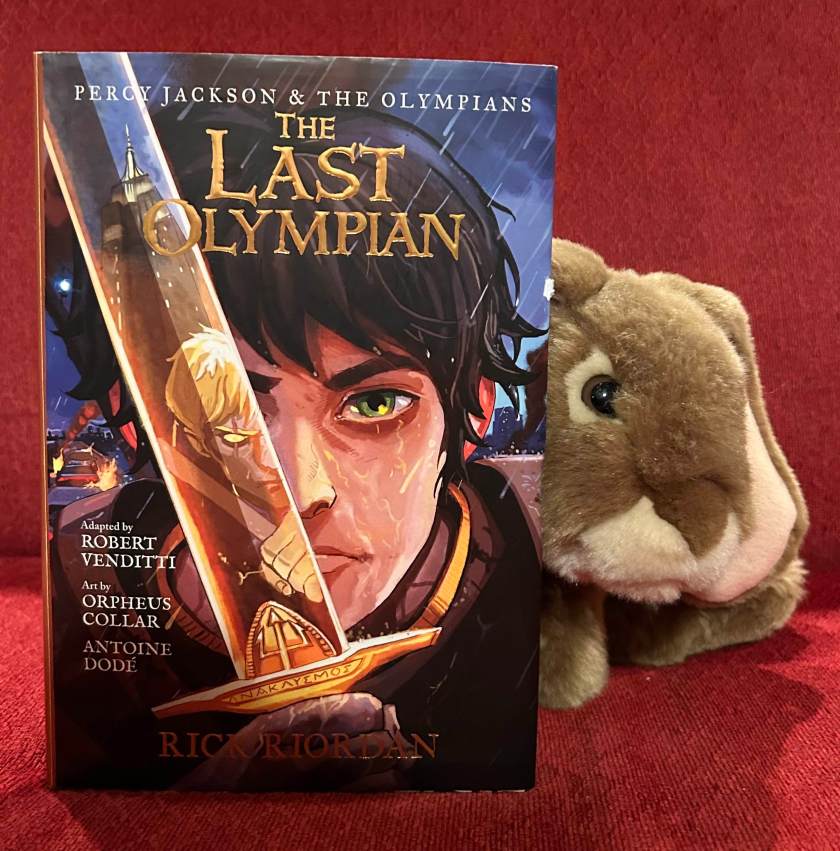 Caramel reviews The Last Olympian: The Graphic Novel, by Rick Riordan, adapted by Robert Venditti, with art from Orpheus Collar, Antoine Dodé, and Chris Dickey.